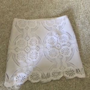 White eyelet skirt